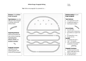 Vorschau - Merkblätter - Writing frame for comment: burger paragraph - Seite 3