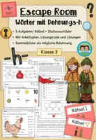 Vorschau - Arbeitsblätter - Escape Room: Wörter mit Dehnungs-h (Klasse 3) - Deckblatt