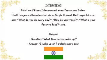 Vorschau - Arbeitsblätter - Kreative Aufgaben Englisch Indien/Slumdog Millionaire - Simple Present - Seite 3