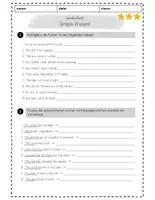 Vorschau - Arbeitsblätter - Worksheets Simple Present - Seite 3