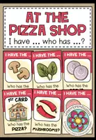 Vorschau - Spiele - AT THE PIZZA SHOP - I have ... who has ...? - Deckblatt