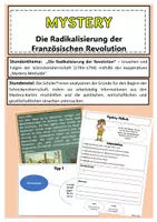 Vorschau - Stundenentwürfe - Mystery: Die Radikalisierung der Französischen Revolution - (editierbar) - Deckblatt