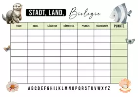 Vorschau - Spiele - Stadt Land Biologie Vorlage Biologie Spiel - Seite 2