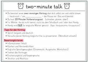 Vorschau - Arbeitsblätter - mündliche Probe, Speaking, two-minute-talk - Seite 3