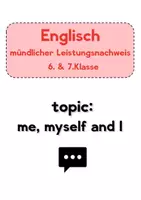 Vorschau - Arbeitsblätter - mündliche Probe, Speaking, two-minute-talk - Deckblatt