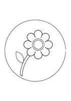 Vorschau - Arbeitsblätter - runde Prickelbilder / Fensterbilder Thema Blumen - Grundschule - Bastelvorlagen - Seite 1