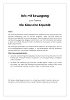 Vorschau - Stundenentwürfe - Information und Bewegung "Die Römische Republik" - Deckblatt