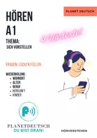 Vista previa - Tarjetas / Manipulativos - A1_AUDIO_2_HÖREN_STECKBRIEF_Alter_Wohnort_Name_Herkunft - Portada