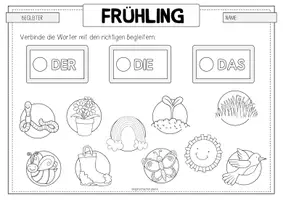 Vorschau - Arbeitsblätter - FRÜHLING Artikelübung - Seite 3