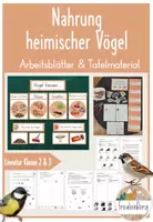 Vorschau - Arbeitsblätter - 5. Stunde: Vögel - Nahrung (Weichfutterfresser & Körnerfresser) - Deckblatt