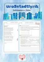 Vorschau - Arbeitsblätter - Großstadtlyrik - Deckblatt
