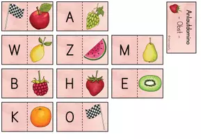 Vorschau - Spiele - Anlautdomino "Obst" - Deckblatt