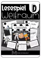 Vorschau - Spiele - Lesespiel Weltraum - Deckblatt