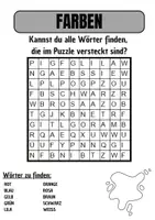 Vorschau - Arbeitsblätter - Wortsuche Thema FARBEN mit Lösung - DaZ/DaZ/Deutsch - Deckblatt