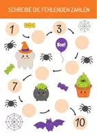 Vorschau - Arbeitsblätter - Mathe Lernblätter Vorschule. Halloween Edition. - Seite 3