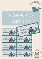 Vorschau - Mal- und Bastelvorlagen - Walklasse- Weihnachtskärtchen, Geschenkanhänger - Deckblatt