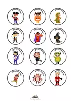 Προεπισκόπηση - Clipart / Γραφήματα - Karnevalsaufkleber - Αποκριάτικα αυτοκόλλητα επιβράβευσης - Εξώφυλλο
