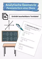 Vorschau - Arbeitsblätter - Analytische Geometrie - Parameterform einer Ebene - Deckblatt