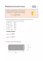 Vorschau - Arbeitsblätter - Integralrechnung - Rotationsvolumen - Seite 1