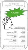 Vorschau - Arbeitsblätter - KI - KIquest - Englisch Grammatik mit KI generieren und üben - Deckblatt