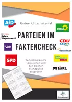 Vorschau - Arbeitsblätter - Bundestagswahl 2025: Wahlprogramme der Parteien im Faktencheck #demokratiestärken - Deckblatt