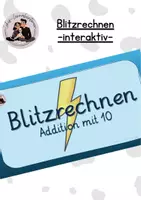 Vorschau - Präsentationen/Tafelbilder - Blitzrechnen "Addition mit 10 bis 20" - interaktiv - Deckblatt