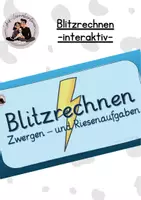 Vorschau - Präsentationen/Tafelbilder - Blitzrechnen "Zwergen- und Riesenaufgaben bis 20" - interaktiv - Deckblatt