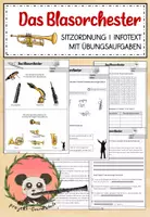 Vorschau - Arbeitsblätter - Das Blasorchester - Die Sitzordnung in einem Blasorchester - Musik - Deckblatt