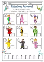 Vorschau - Arbeitsblätter - Lernweg Karneval, Fasching Nichtleser, Vorschule, Förderschule, - Seite 2