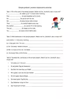 Vorschau - Arbeitsblätter - simple present positive statements exercises with solutions - Deckblatt