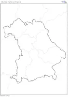 Vorschau - Arbeitsblätter - Bayern – Stumme Karten zum Ausfüllen (Sachunterricht/Geografie, Grundschule) - Seite 1