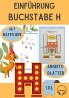 Vorschau - Arbeitsblätter - Buchstabe H einführen Geschichte, Arbeitsblätter Bastelidee Lösungen 1. Klasse - Deckblatt