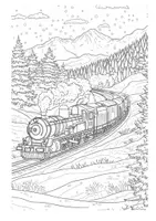 Vorschau - Arbeitsblätter - Dampflok Eisenbahn Ausmalbilder Fensterbilder Lokomotive Bilder ausmalen - Seite 3