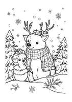 Vorschau - Arbeitsblätter - Tiere im Winter Ausmalbilder Fensterbilder Ausmalbild Bilder ausmalen - Seite 2