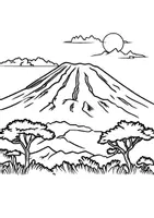 Vorschau - Arbeitsblätter - Kilimandscharo Ausmalbild Afrika Fensterbilder Bilder ausmalen - Seite 3