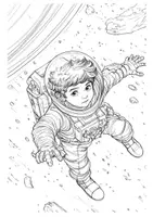 Vorschau - Mal- und Bastelvorlagen - Astronaut Ausmalbilder - Seite 2