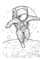 Vorschau - Mal- und Bastelvorlagen - Astronaut Ausmalbilder - Seite 3