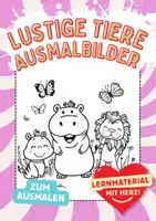 Vorschau - Arbeitsblätter - Kunst Lustige Tiere Ausmalbilder Fensterbilder Mandala Bild ausmalen - Deckblatt