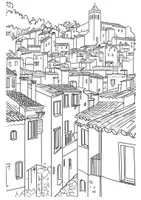 Vorschau - Arbeitsblätter - Kunst Stadt Dorf Ausmalbilder Mediterrane Fensterbilder Mandala Bild ausmalen - Seite 3
