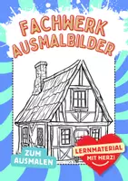 Vorschau - Arbeitsblätter - Haus Fachwerk Haus Ausmalbilder Fensterbilder Fachwerkhaus Bild ausmalen - Deckblatt
