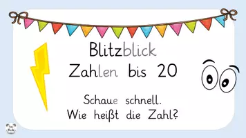 Vorschau - Präsentationen/Tafelbilder - Blitzblick Zahlen bis 20 - Seite 1