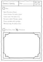 Vorschau - Arbeitsblätter - Lese-Mal-Bild Family - Reading Playway 3 - Seite 2