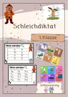 Vorschau - Arbeitsblätter - Schleichdiktat - Klasse 1 - Deckblatt