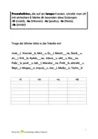 Vorschau - Arbeitsblätter - Fremdwörter mit den Endungen -iv, -il, -in, -iz, -ibel - Seite 1