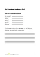 Vorschau - Arbeitsblätter - Fremdwörter mit den Endungen -iv, -il, -in, -iz, -ibel - Seite 3