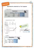 Vorschau - Merkblätter - Informatik Excel: Hilfekarten für Schüler*innen: Einstellungen und Formatierungen - Seite 3