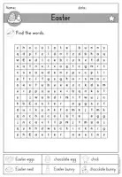 Vorschau - Arbeitsblätter - Easter Ostern Arbeitsblatt Suchsel differenziert - Englisch - Seite 3