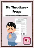 Vorschau - Arbeitsblätter - Theodizee / Theodizee-Frage / Frage nach dem Leid / menschliche Grenzen - Deckblatt