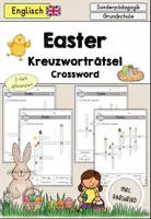 Vorschau - Arbeitsblätter - Easter Ostern Arbeitsblatt Kreuzworträtsel differenziert - Englisch - Deckblatt