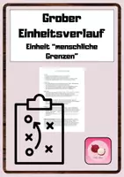Vorschau - Stundenentwürfe - Verlaufsplan zur Einheit menschliche Grenzen - Deckblatt
